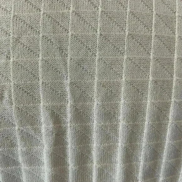 St. John Collection Basics Vintage Cream Short Sleeve Knit V-Neck Cardigan S - Picture 5 of 6